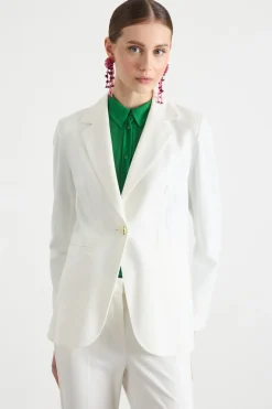 Blazer con bottone singolo - Bianco