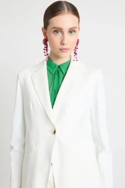 Blazer con bottone singolo - Bianco