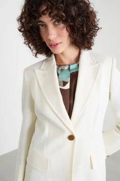 Blazer con bottone singolo - Bianco