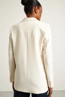 Blazer con bottone singolo - Bianco Latte