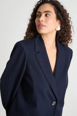 Blazer con bottone singolo - Blu