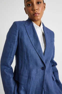 Blazer con bottone singolo - Blu