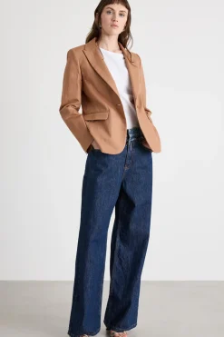 Blazer con bottone singolo - Cammello