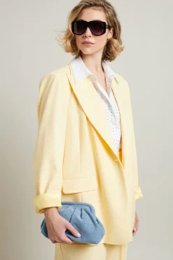 Blazer con bottone singolo - Giallo