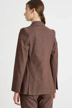 Blazer con bottone singolo - Marrone