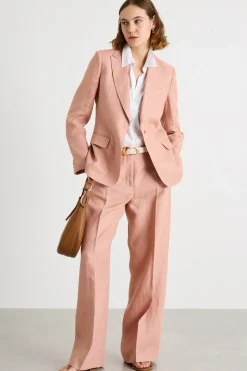 Blazer con bottone singolo - Rosa