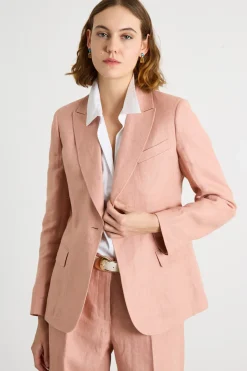Blazer con bottone singolo - Rosa