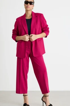 Blazer con bottone singolo - Rosa