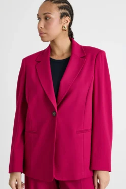Blazer con bottone singolo - Rosa