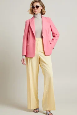 Blazer con bottone singolo - Rosa