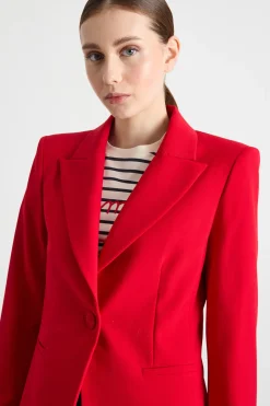 Blazer con bottone singolo - Rosso