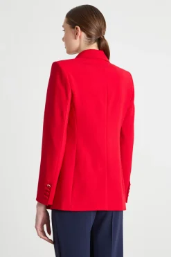 Blazer con bottone singolo - Rosso