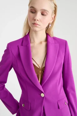 Blazer con bottone singolo - Viola