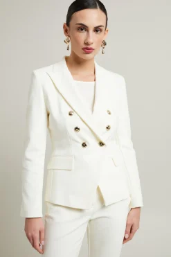 Blazer con bottoni in metallo - Bianco