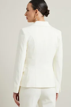 Blazer con bottoni in metallo - Bianco