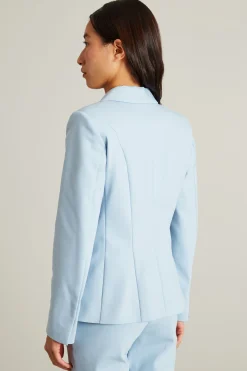 Blazer con bottoni in metallo - Celeste