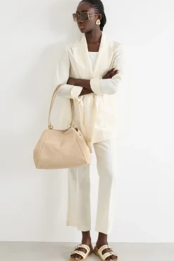 Blazer con cintura - Bianco