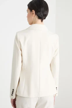Blazer con cintura - Bianco