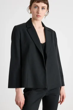 Blazer con cintura - Nero