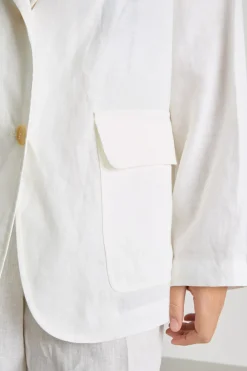 Blazer con coulisse sul retro - Bianco