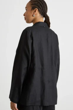 Blazer con coulisse sul retro - Nero