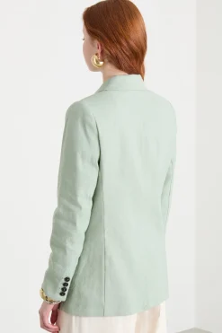 Blazer con rever a lancia - Verde