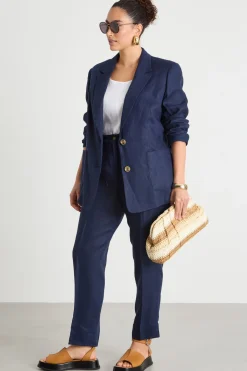 Blazer con tasche applicate - Blu