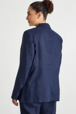 Blazer con tasche applicate - Blu