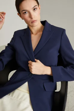 Blazer dalla linea allungata - Blu