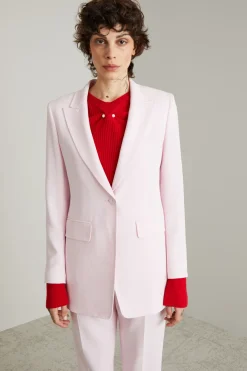 Blazer dalla linea allungata - Rosa Polvere