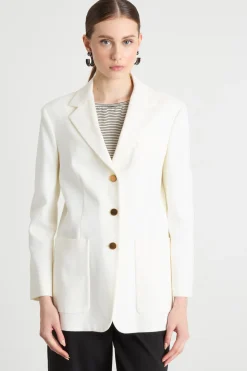 Blazer dalla linea semiaderente - Bianco