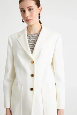 Blazer dalla linea semiaderente - Bianco