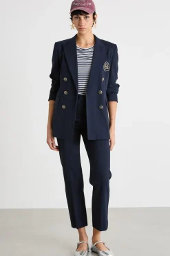 Blazer doppiopetto aderente - Blu