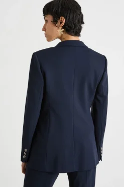Blazer doppiopetto aderente - Blu