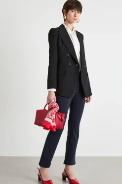 Blazer doppiopetto aderente - Nero
