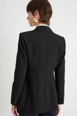 Blazer doppiopetto aderente - Nero