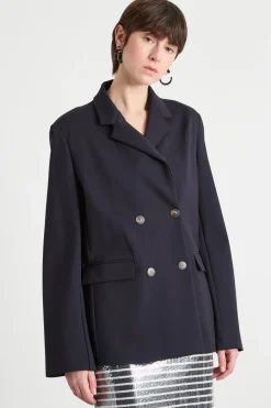 Blazer doppiopetto ampio - Blu