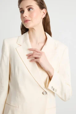 Blazer doppiopetto con bottone singolo - Avorio