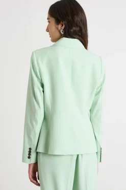 Blazer doppiopetto con chiusura diagonale - Verde