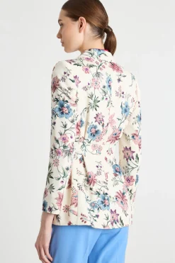 Blazer doppiopetto con cintura - Bianco