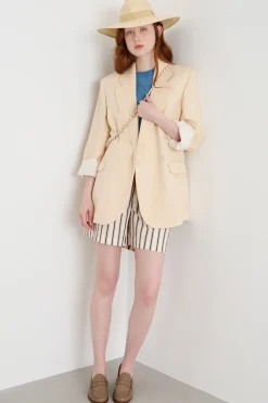 Blazer doppiopetto con taschino - Avorio
