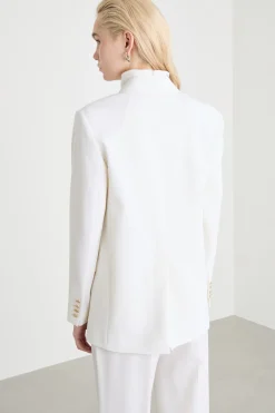 Blazer doppiopetto dritto - Bianco