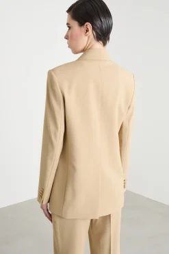Blazer doppiopetto dritto - Cammello