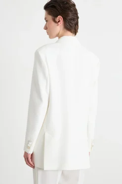 Blazer doppiopetto in cady - Bianco