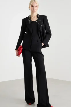 Blazer doppiopetto in cady - Nero
