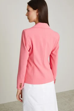 Blazer doppiopetto in cady - Rosa