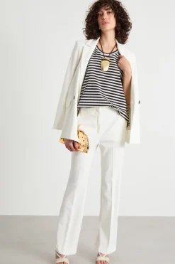 Blazer doppiopetto in jersey - Bianco