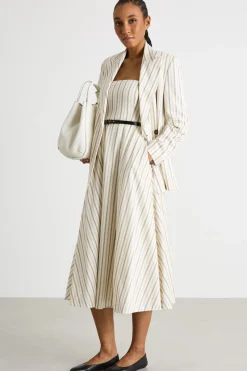 Blazer doppiopetto in jersey - Bianco Cammello
