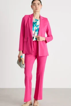 Blazer doppiopetto in jersey - Fuxia