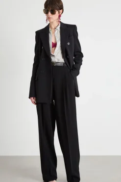 Blazer doppiopetto in jersey - Nero
